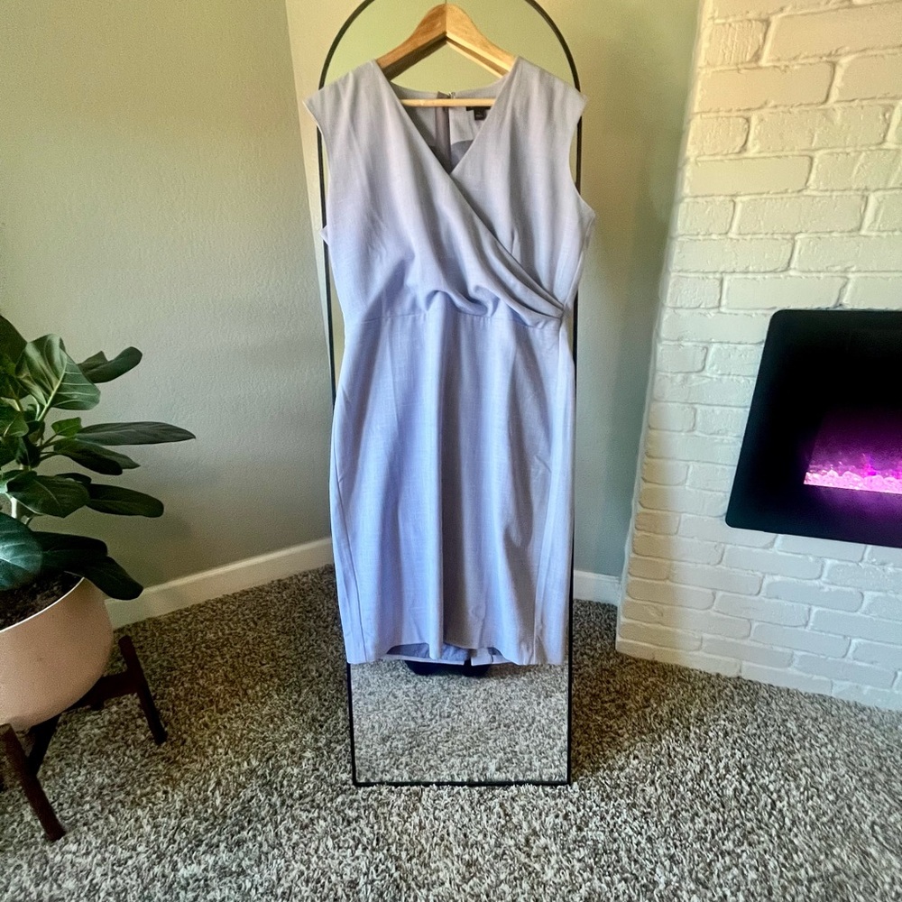 Ann Taylor Light Blue Sleeveless Suit Dress